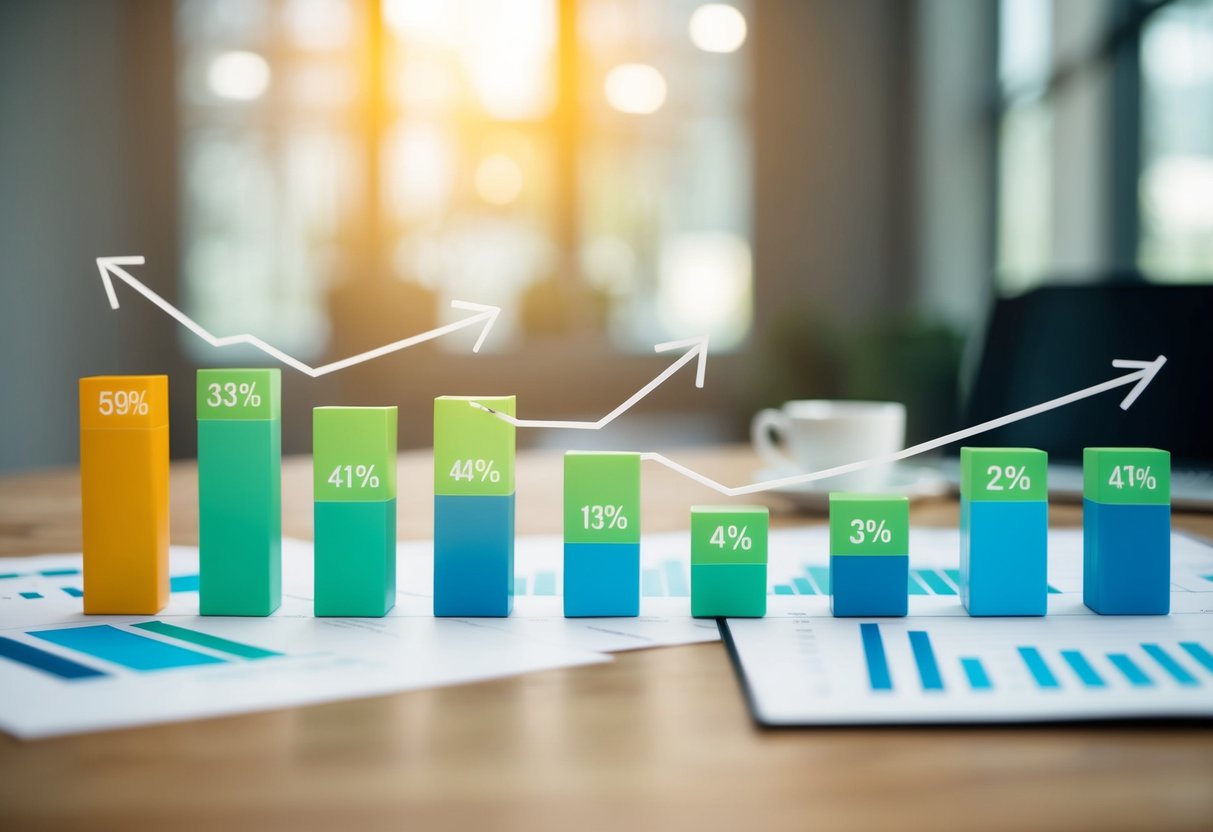 A group of charts and graphs showing financial data and investment trends related to startup valuation