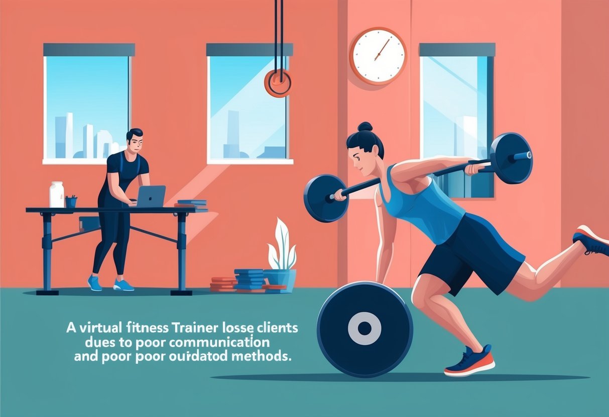 A virtual fitness trainer loses clients due to poor communication and outdated methods