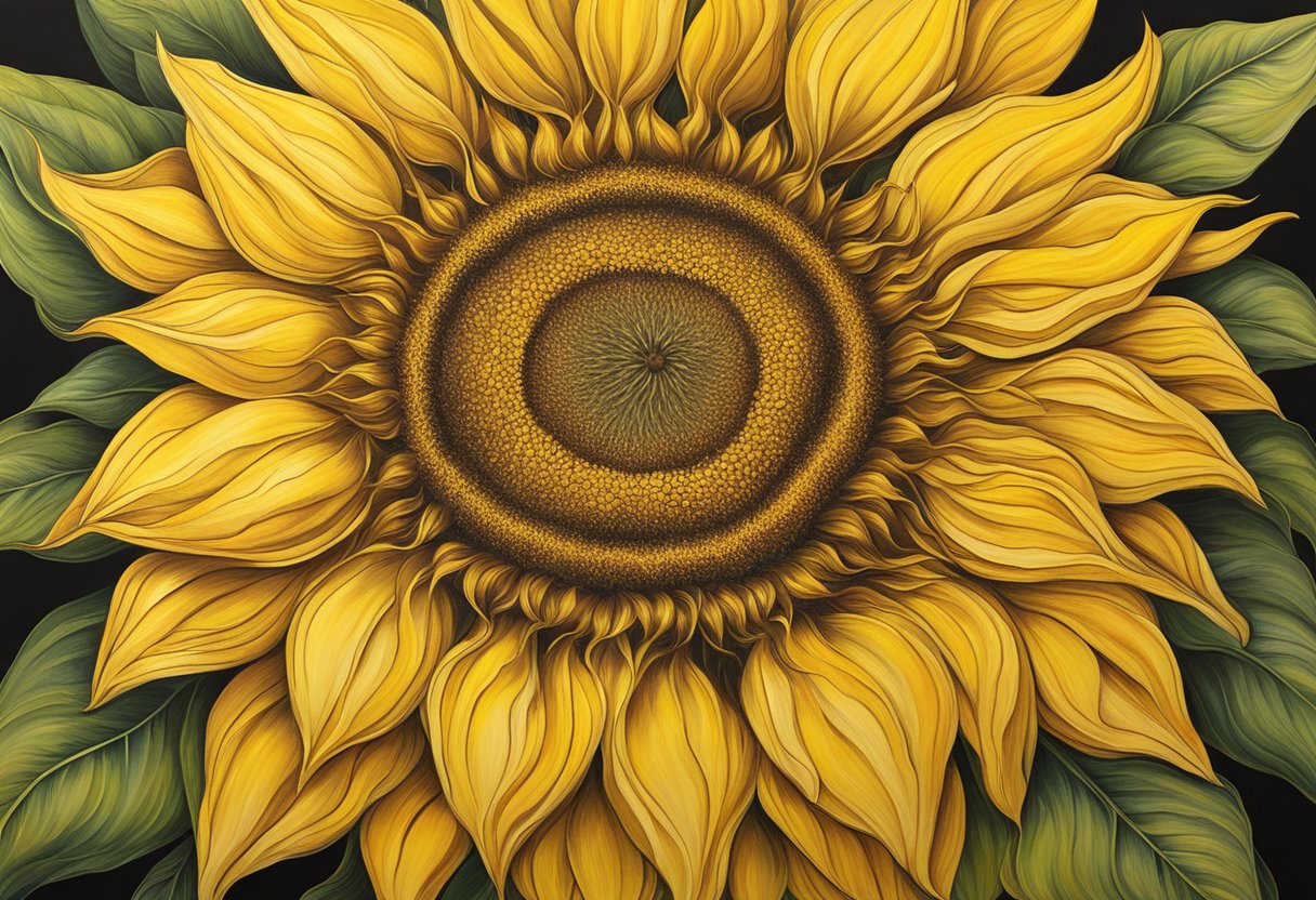 A glowing yellow sunflower radiates warmth and energy, surrounded by vibrant yellow and gold hues, symbolizing the supportive healing practices of the Solar Chakra