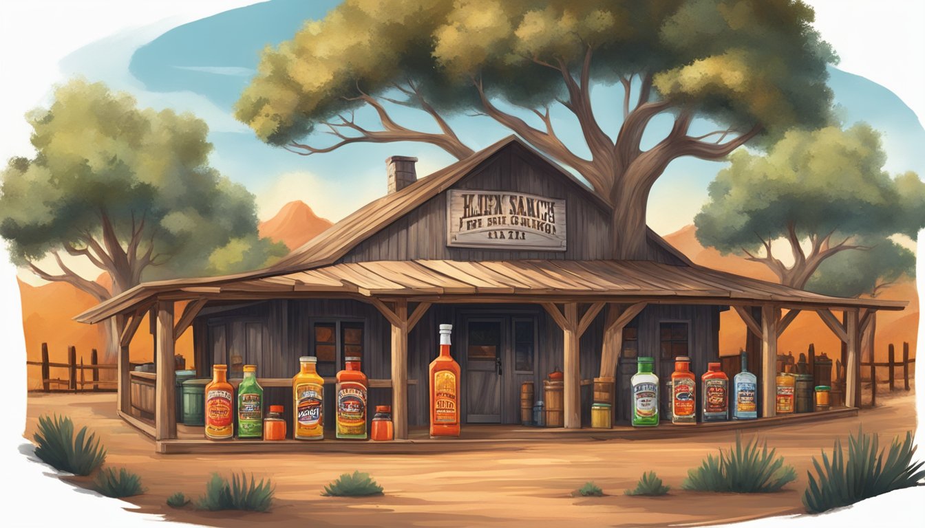 A rustic Texan ranch with a fiery hot sauce display