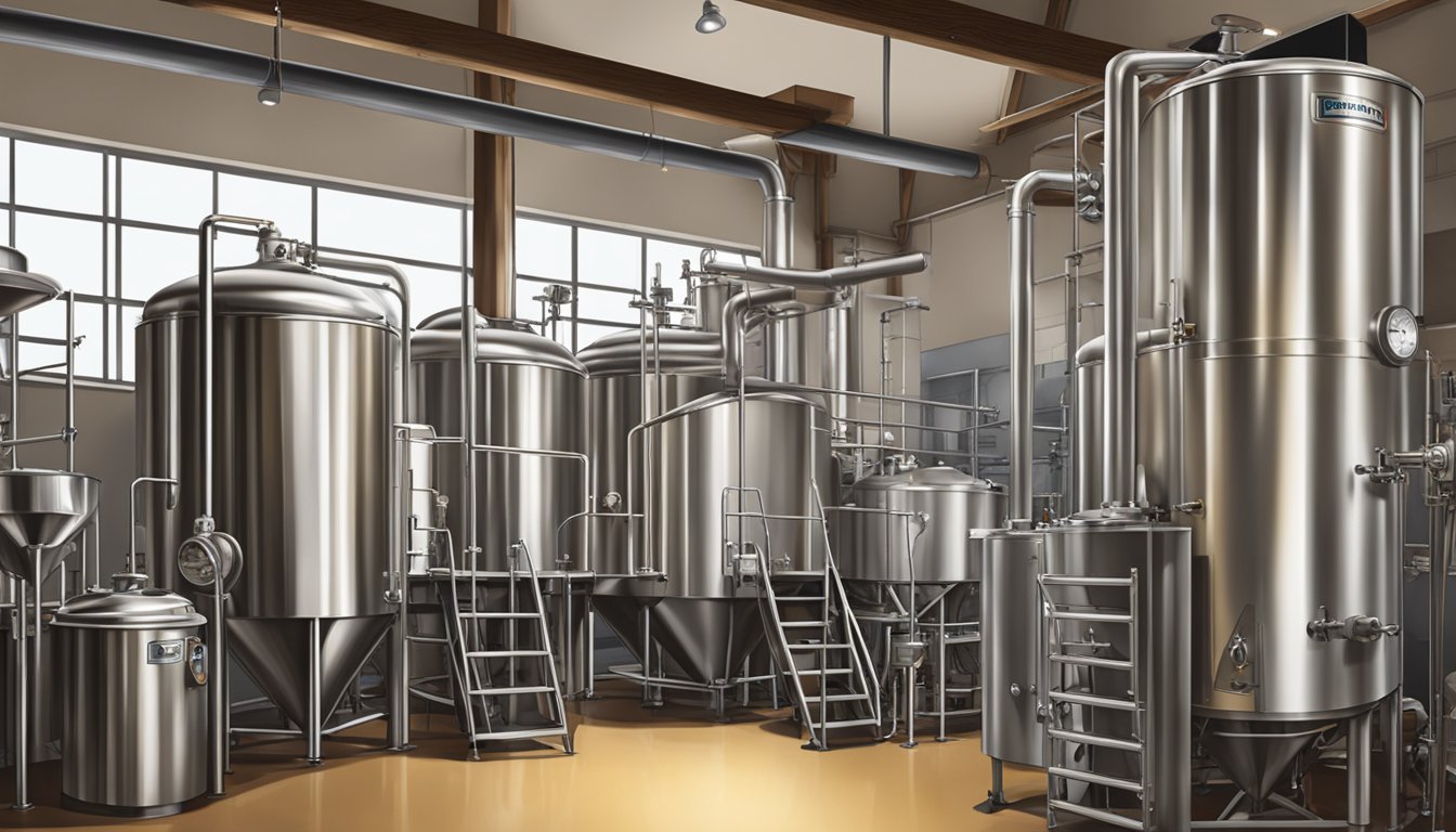 A spotlight shines on Texas Maltsters' brewing equipment, highlighting the craftsmanship and dedication to excellence in using Lone Star grains