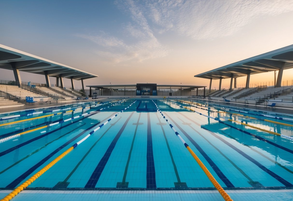 The Hamdan Sports Complex in Dubai features six pools designed for para-swimming competitions, with accessible facilities and modern design