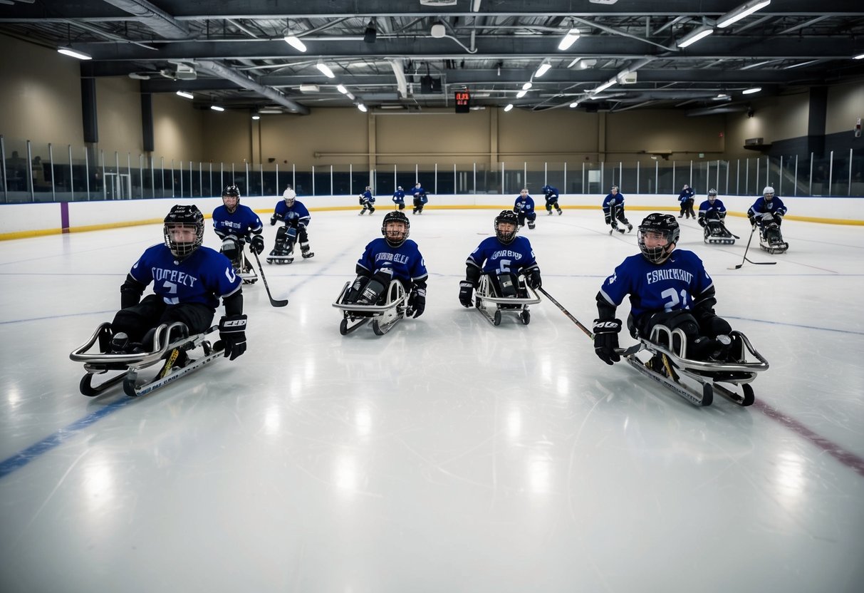 The Cornerstone Community Center buzzes with excitement as sled hockey teams compete in the tournament.</p><p>The ice glistens under the bright lights as players race across the rink, showcasing their skill and determination