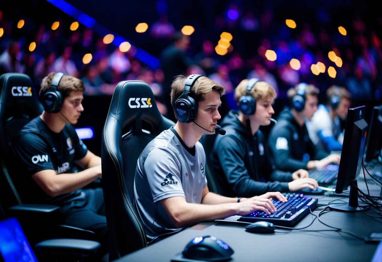 A group of top CS players compete in a high-stakes tournament, showcasing their skill and dominance in the gaming scene