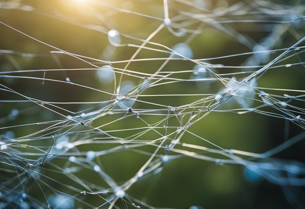 A tangled web of interconnected wires, representing the complex addiction relapse warning triggers 