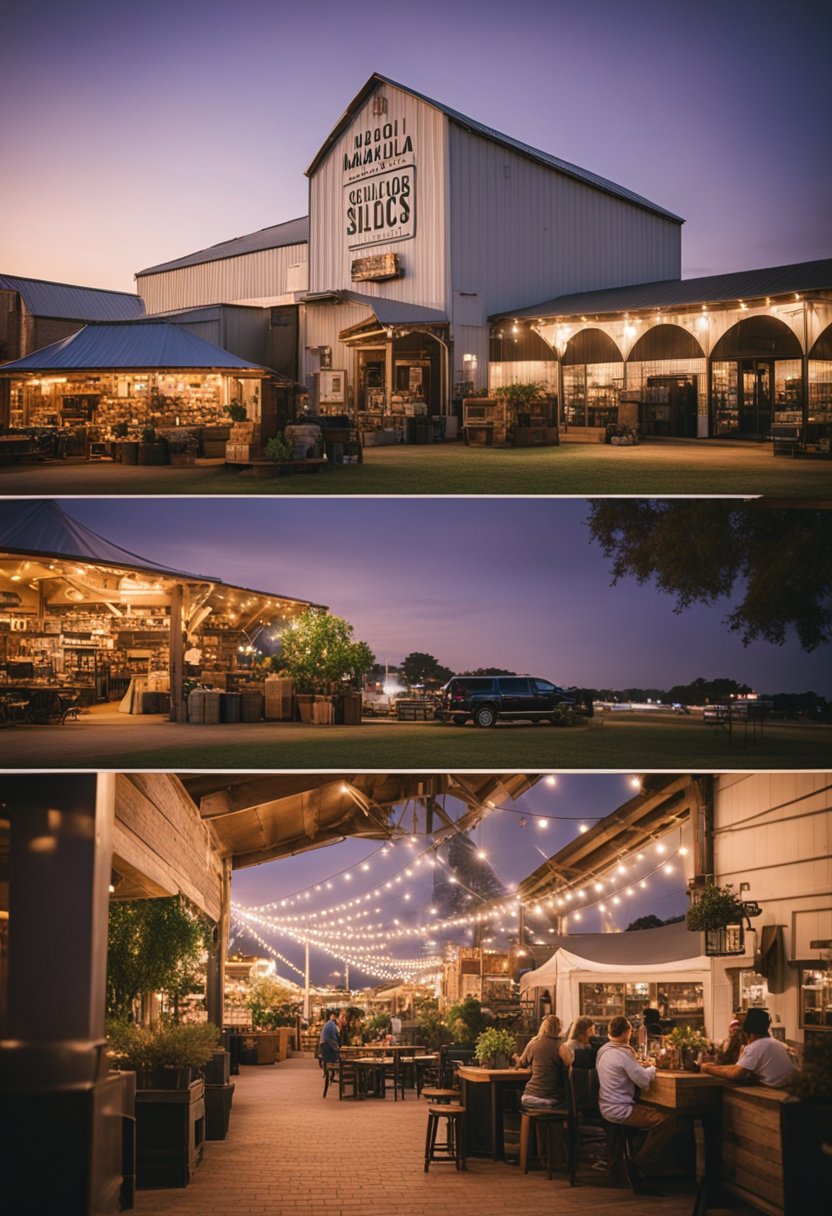 The bustling market at Magnolia Silos in Waco, Texas, with charming accommodations and warm hospitality