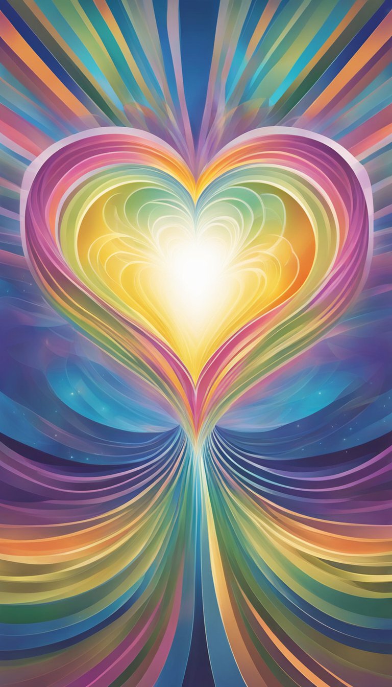 A serene, pure heart surrounded by a glowing, renewing spirit