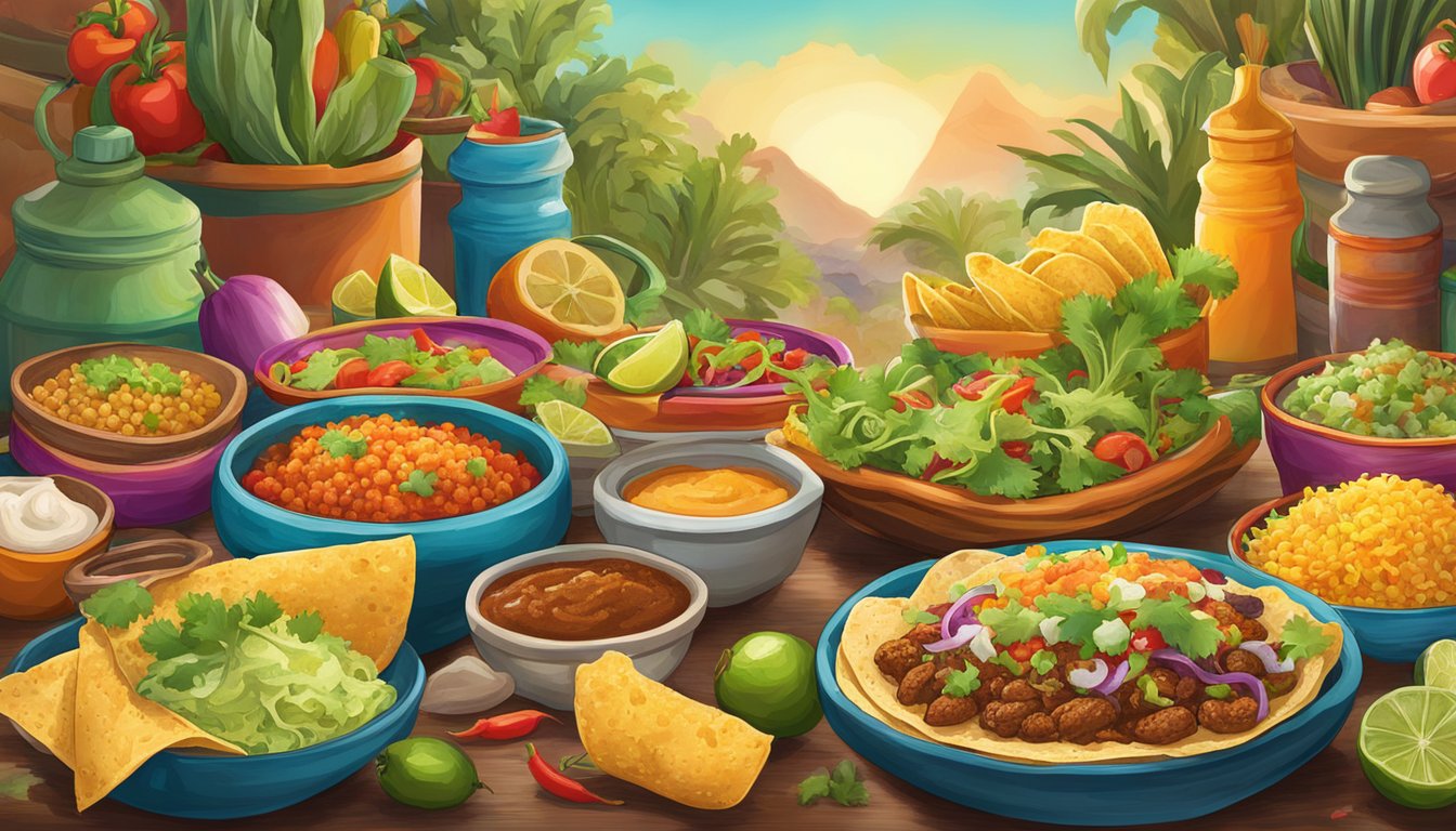 The tacos journey ends with a colorful fiesta of ingredients and spices