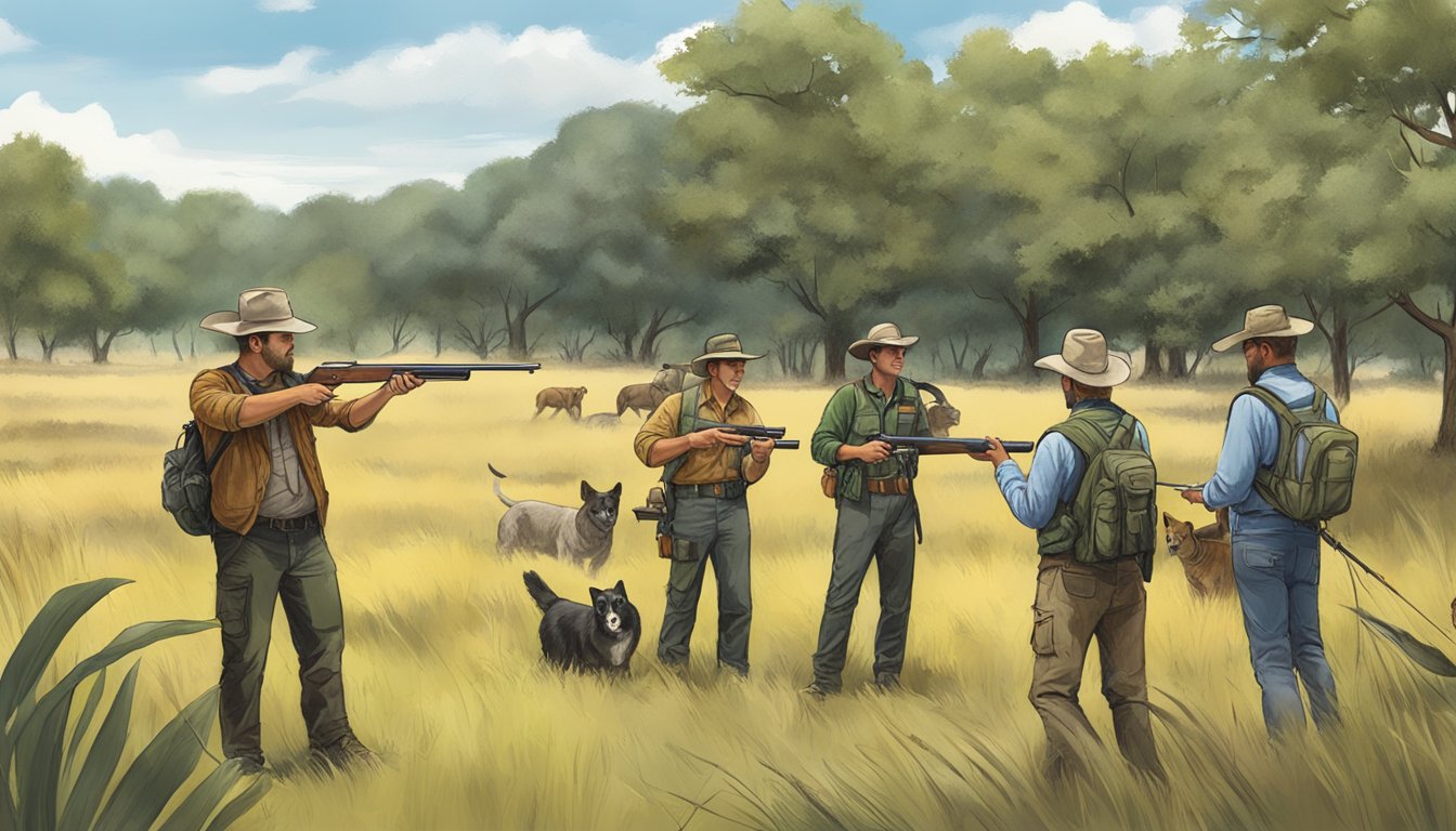 A group of hunters participate in field day activities for their practical assessment as part of their comprehensive Texas hunter education guide