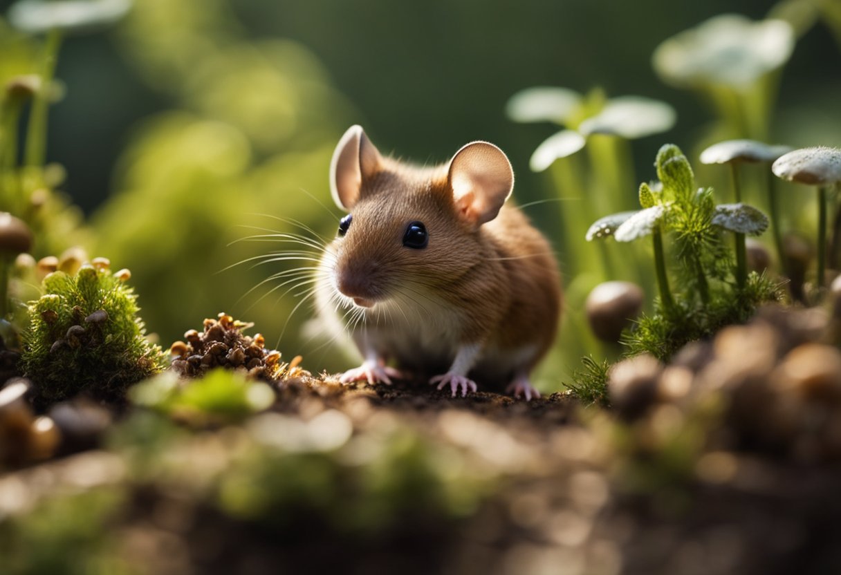 mus i naturlig habitat