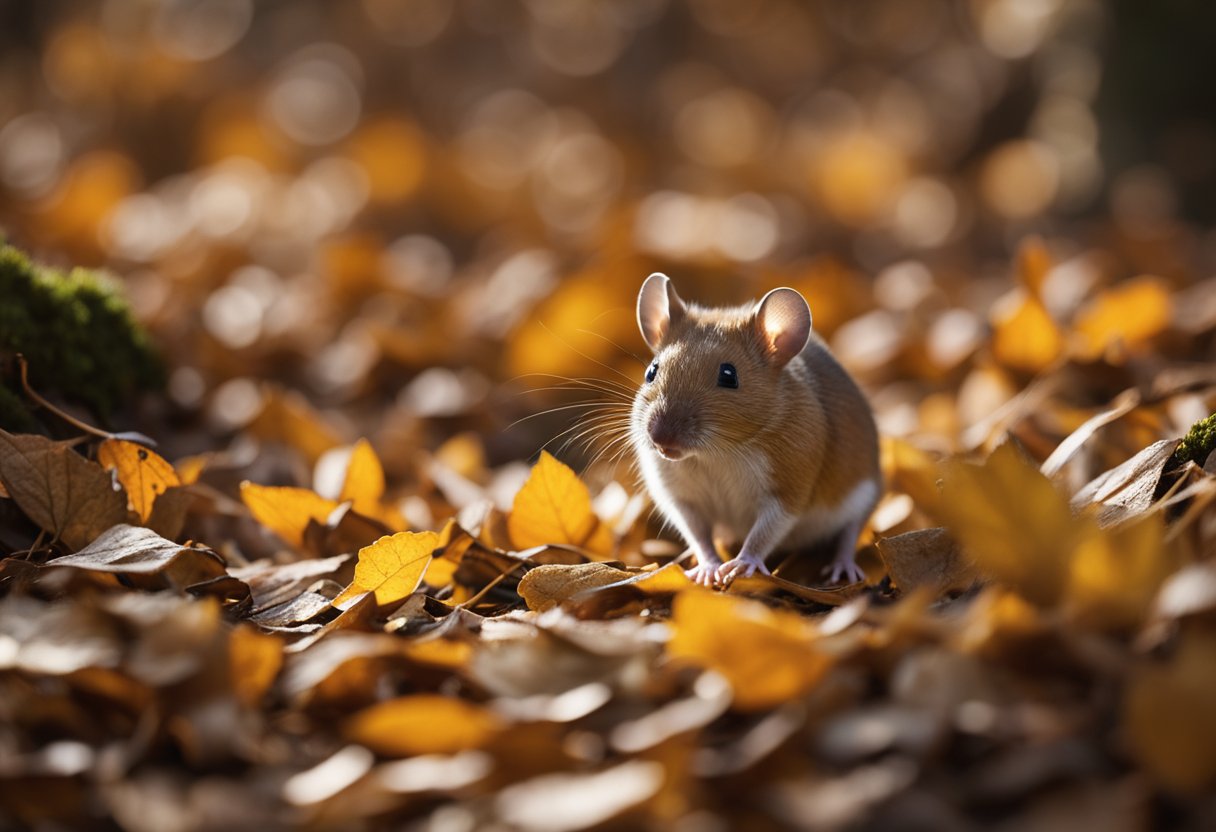 mus  i en tett skog