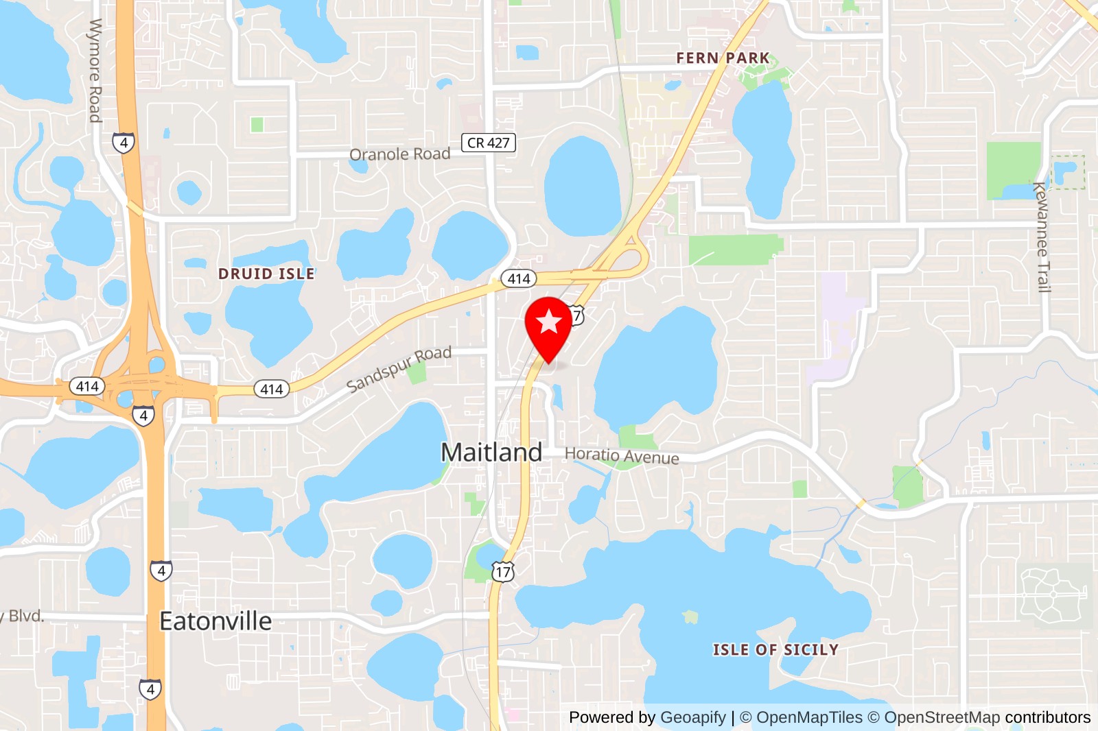 Maitland Vision Center. Ópticas cerca de ti, near you in Maitland. Oftalmoguia.com.