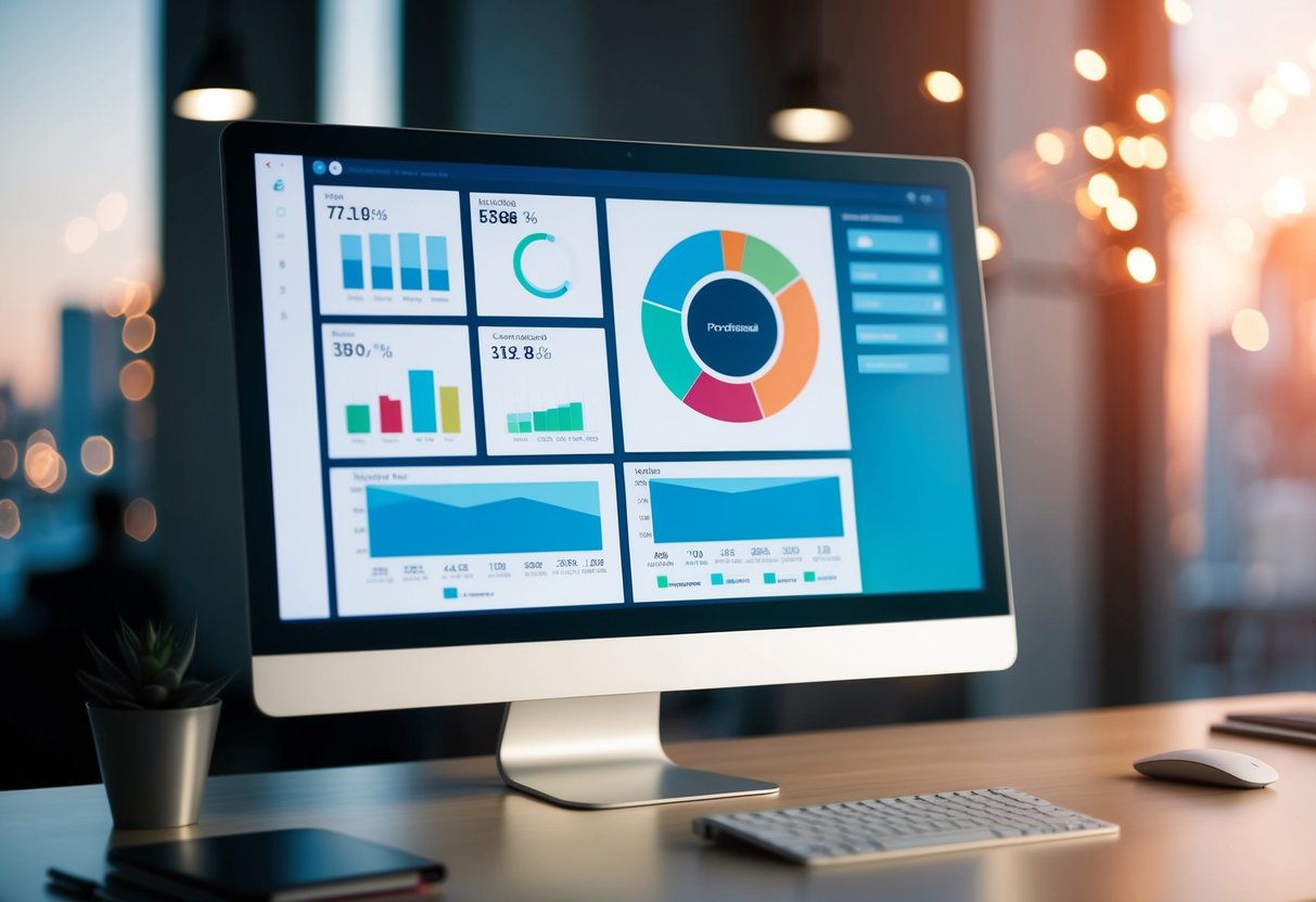 A computer screen displaying various video engagement metrics and charts