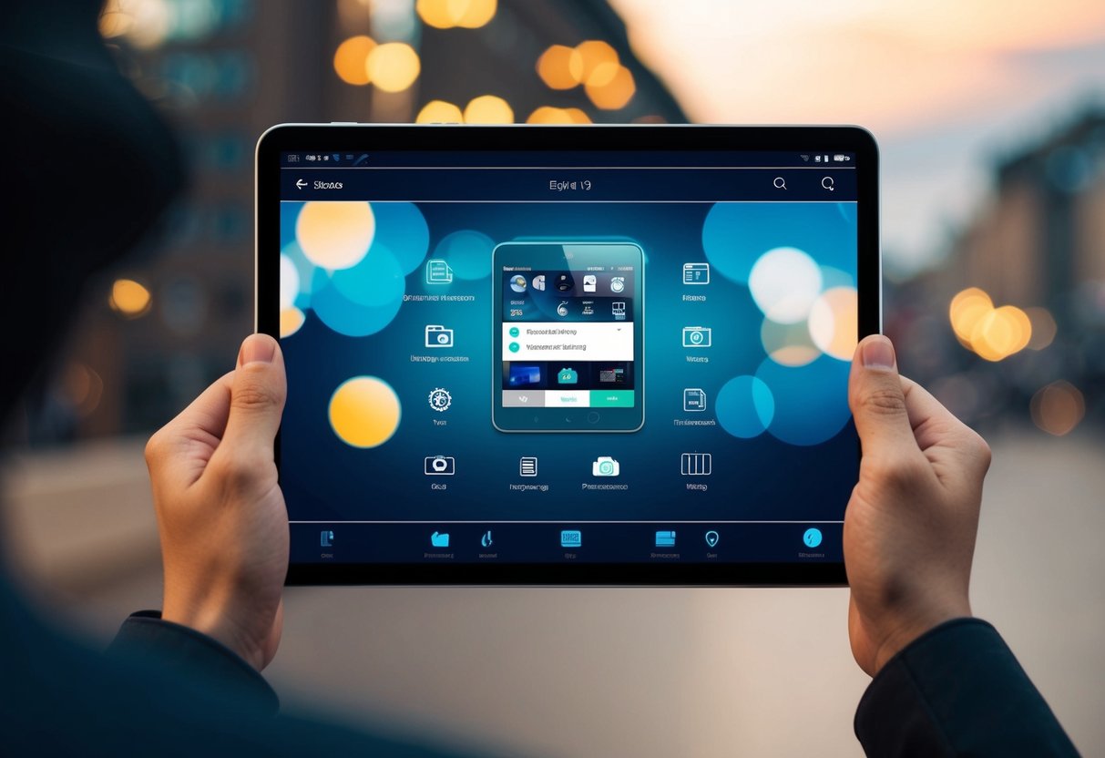 A digital device displaying a visually appealing and user-friendly interface, with clear and engaging graphics and icons