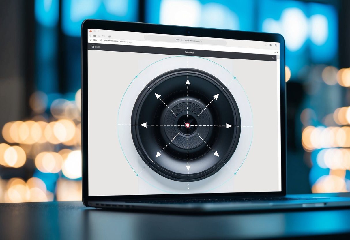 A product page displaying a 360-degree image of a product, with interactive features allowing users to rotate and zoom in on the item from different angles