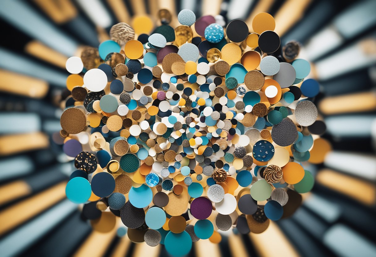 561+ Marketing Team Names: Creative Ideas to Inspire Your Branding Strategy 7 A group of diverse objects arranged in a circle, each representing a different analytical approach, surrounded by marketing materials