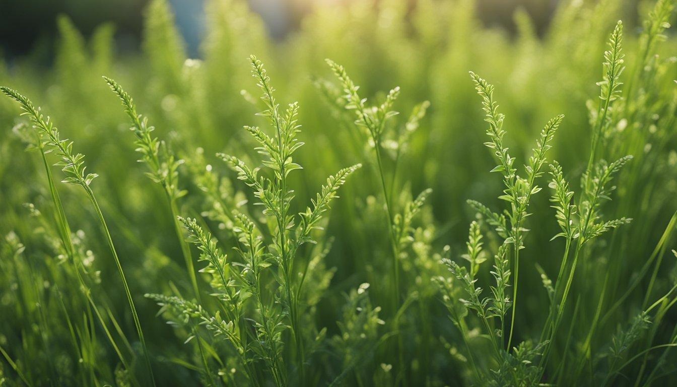 Goosegrass thrives in urban cracks, resilient and varied in growth stages. Soft, diffused light highlights its adaptability