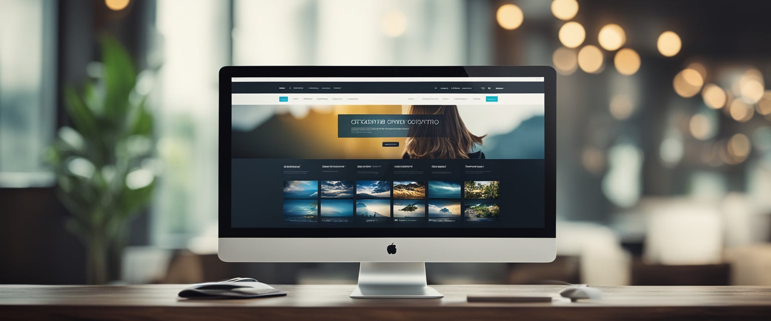 Ein Computerbildschirm, der verschiedene WordPress-Vorlagenoptionen anzeigt