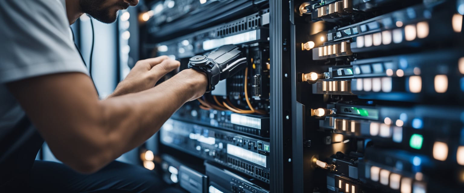 Ein Techniker passt die Servereinstellungen an, um das Upload-Limit von WordPress zu erhöhen.