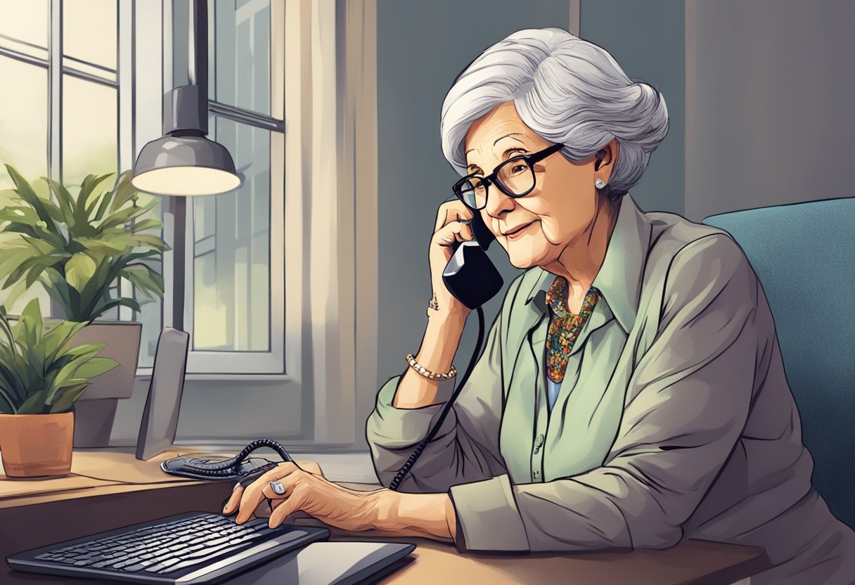 An AI "grandmother" on the phone, engaging in meandering conversations with scammers, while the network tracks and blocks their calls