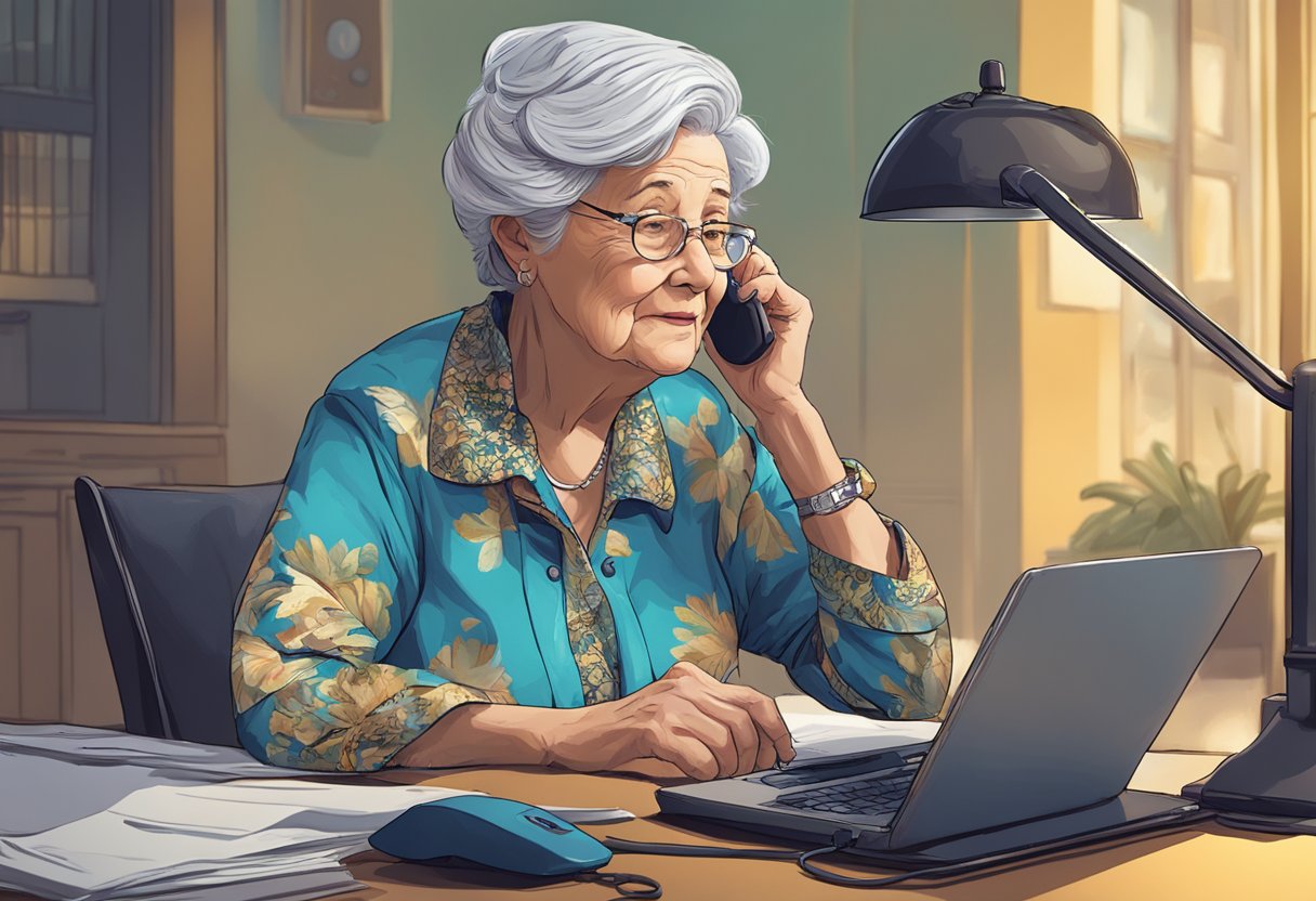 An AI "grandmother" engages in a long, meandering conversation with a frustrated scammer over the phone