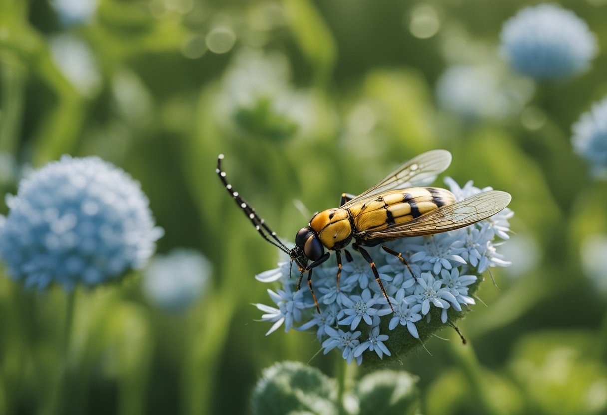 Ulike insekter som skader avlinger og planter i en hage og landbruksfelt. Viktige og truede insektarter i Norge