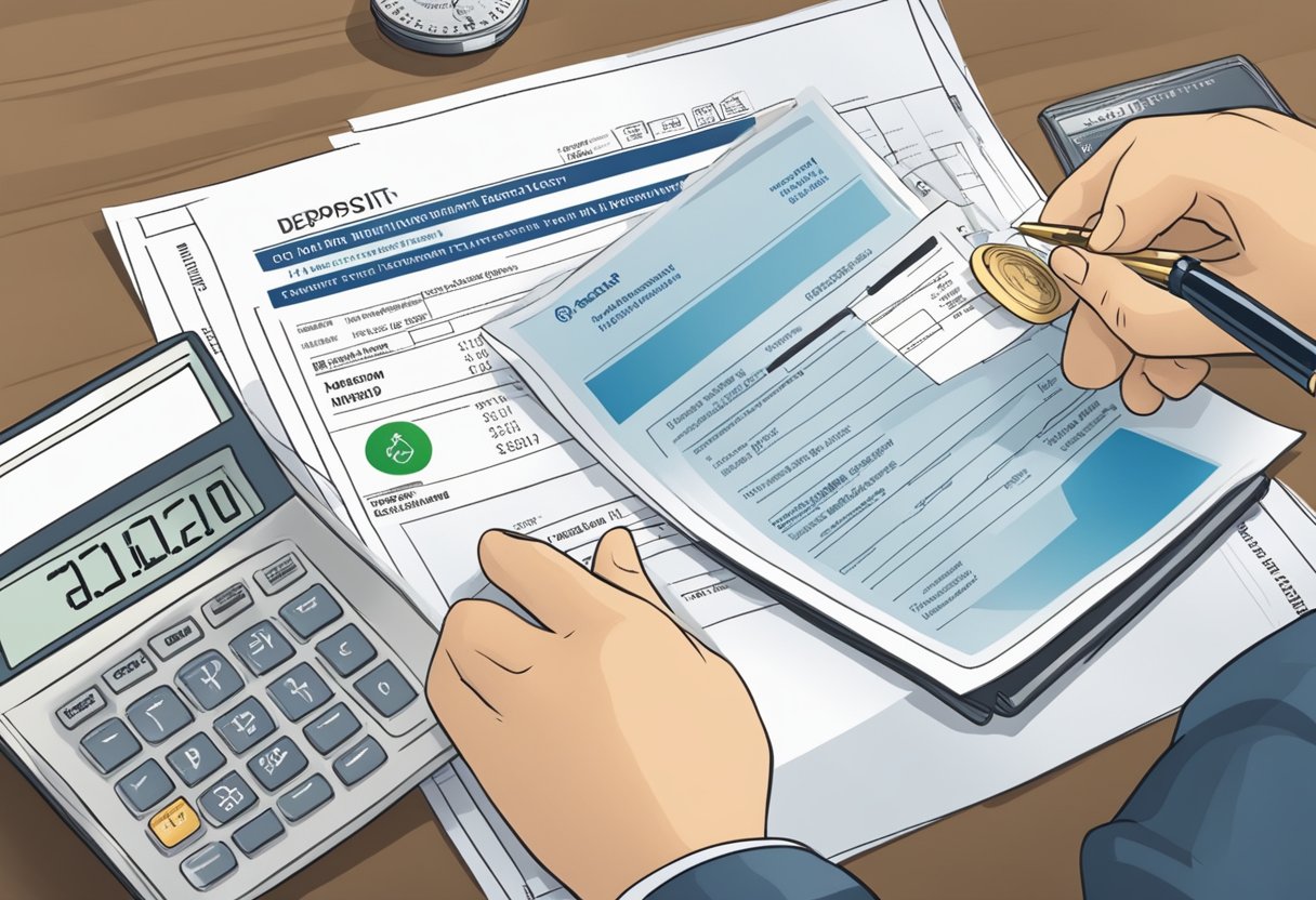 A person receiving a monthly payment for the Disability Tax Credit, with a government logo and a bank statement showing the deposit