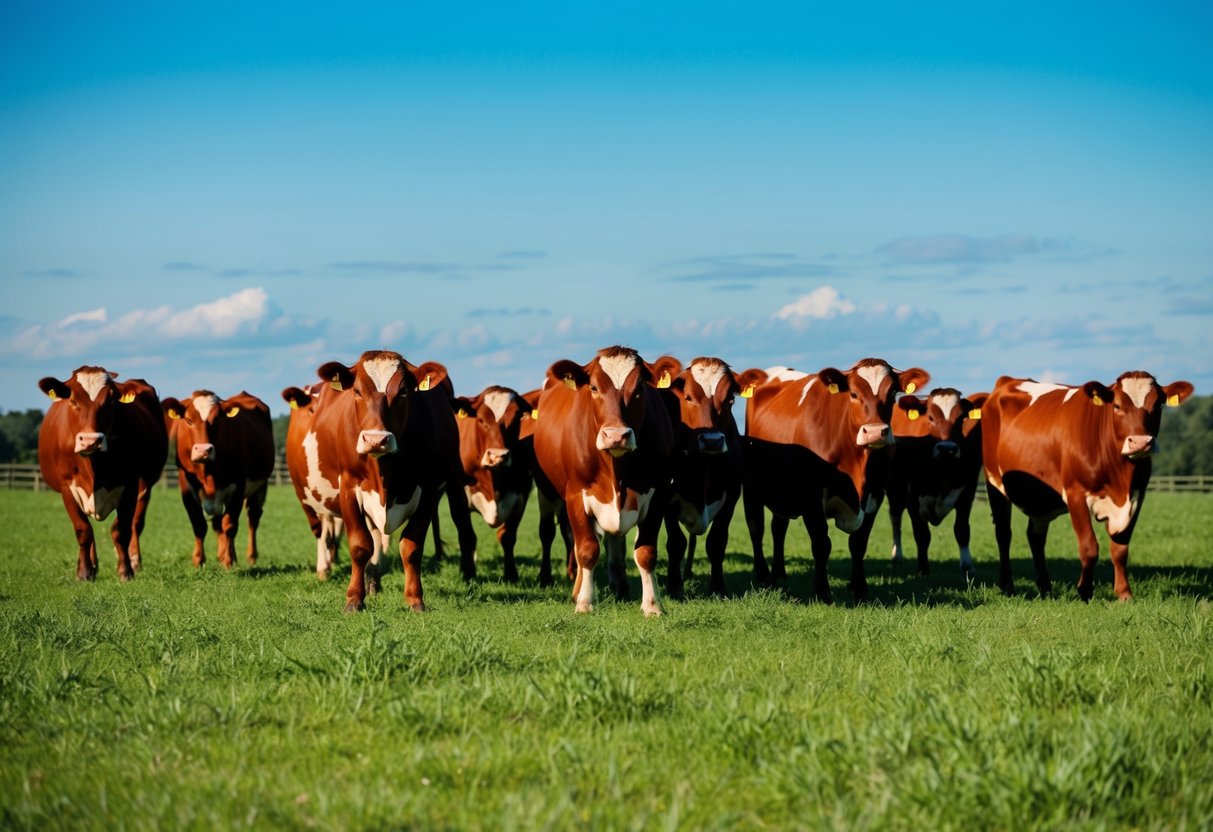 Romagnola cattle grazing