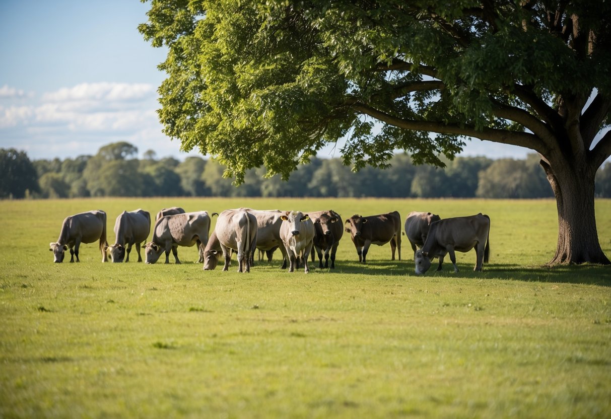 herd of Murray Grey cattle 