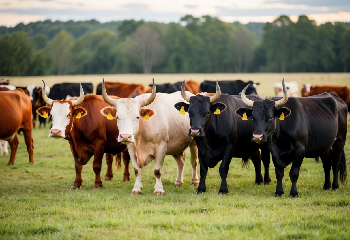 variety of rare cattle breeds