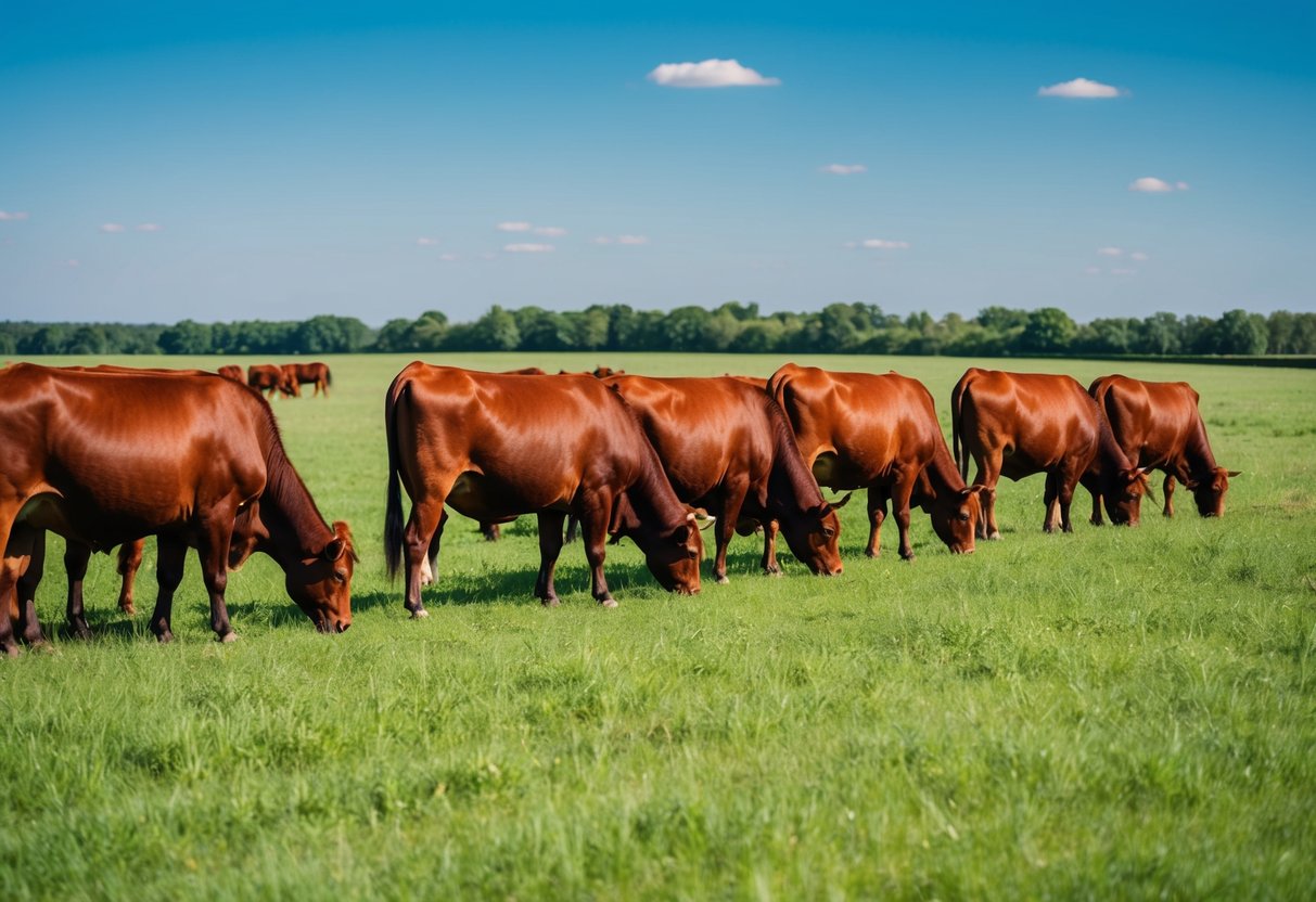 Vaynol cattle breed graze peacefully 