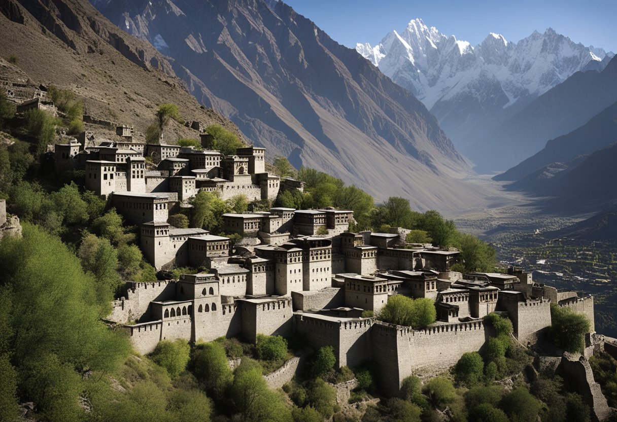 A view of the iconic Baltit Fort set against the backdrop of the majestic Hunza Valley