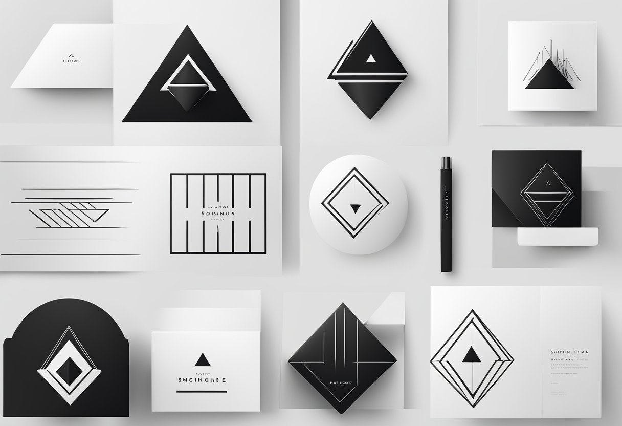 A sleek black logo with clean lines and minimalist design, incorporating modern geometric shapes and bold typography