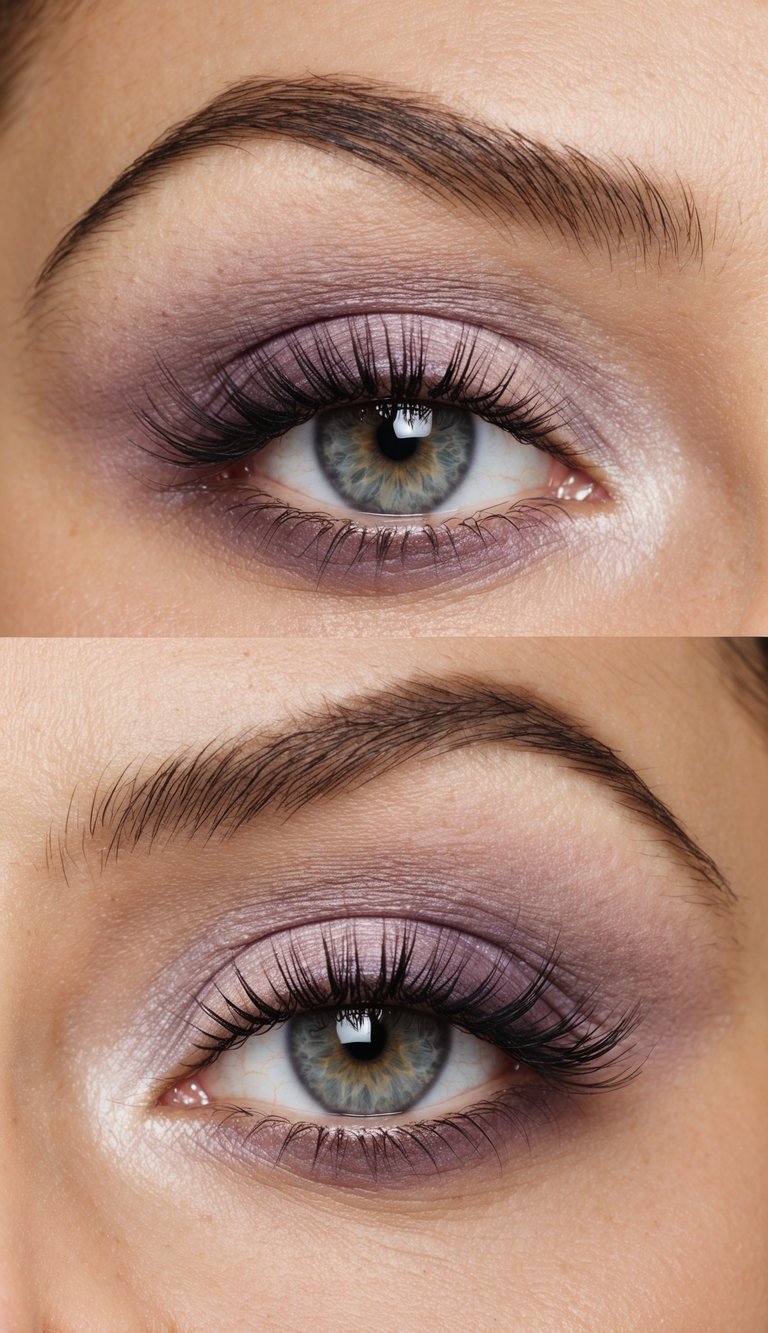 Soft lavender eyeshadow for a whimsical Valentine's Day makeup look