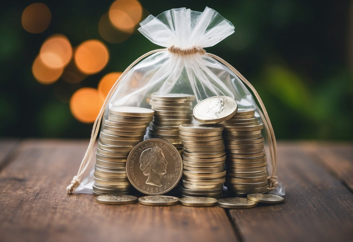 A bag of silver coins exchanged for a kiss