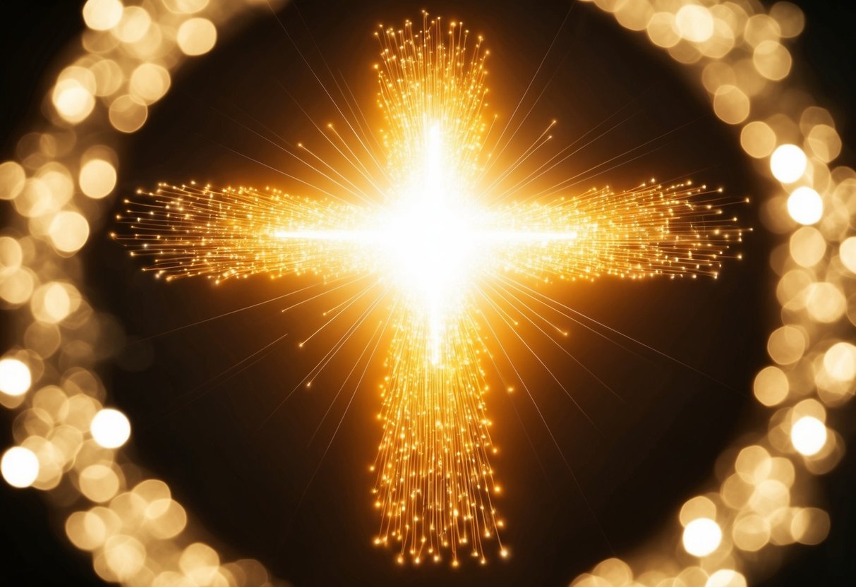 A glowing, radiant figure surrounded by light, symbolizing the word of God