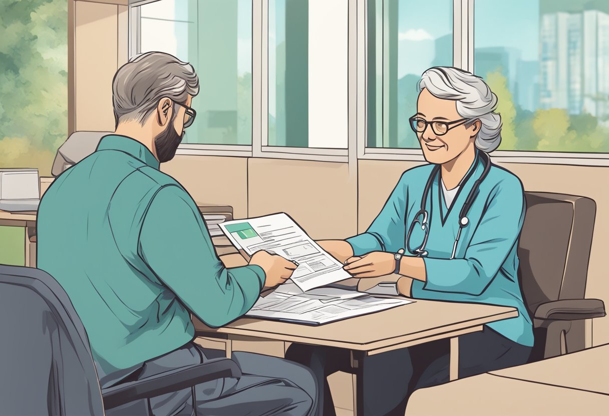 A person receiving financial benefits while managing a medical condition with support in British Columbia