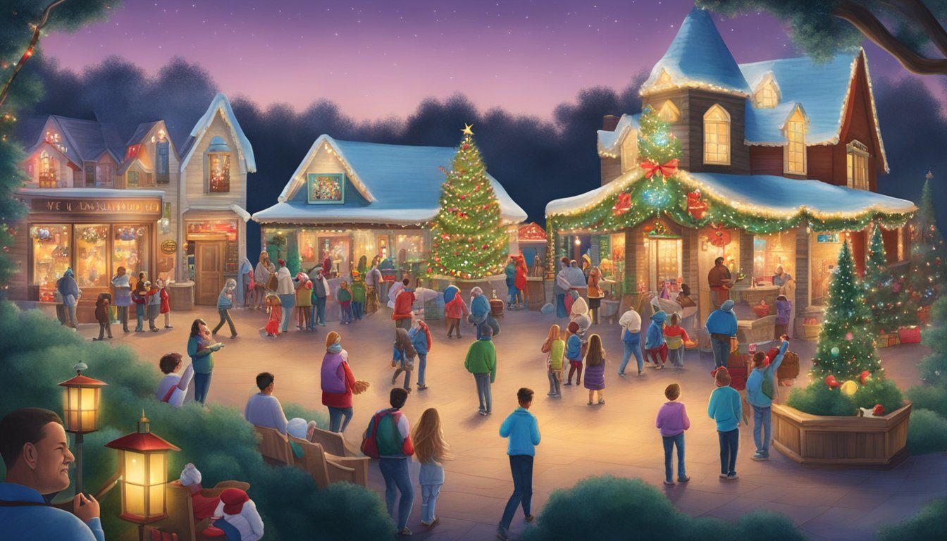 A festive Texas Christmas scene with Santa's Wonderland and live entertainment