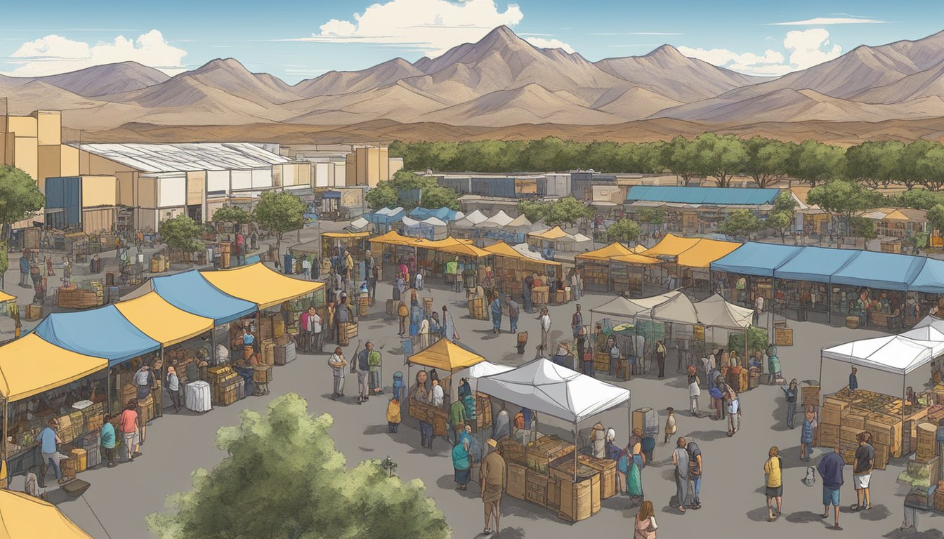 The sun city craft beer festival at Festival Logistics El Paso is bustling with activity. The air is filled with the sound of clinking glasses and laughter as people enjoy the various beer offerings