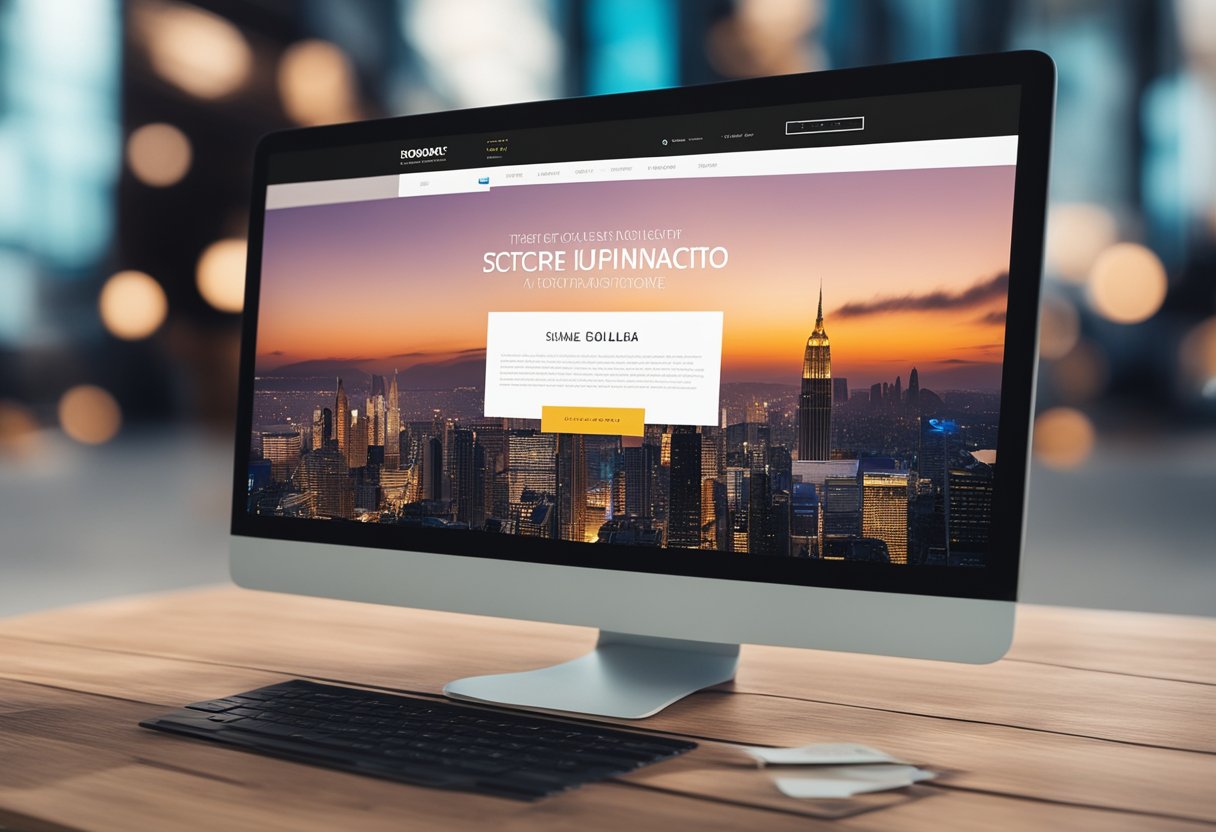 A sleek, modern website with bold colors and clear branding elements, such as logos and product images, displayed prominently on the homepage