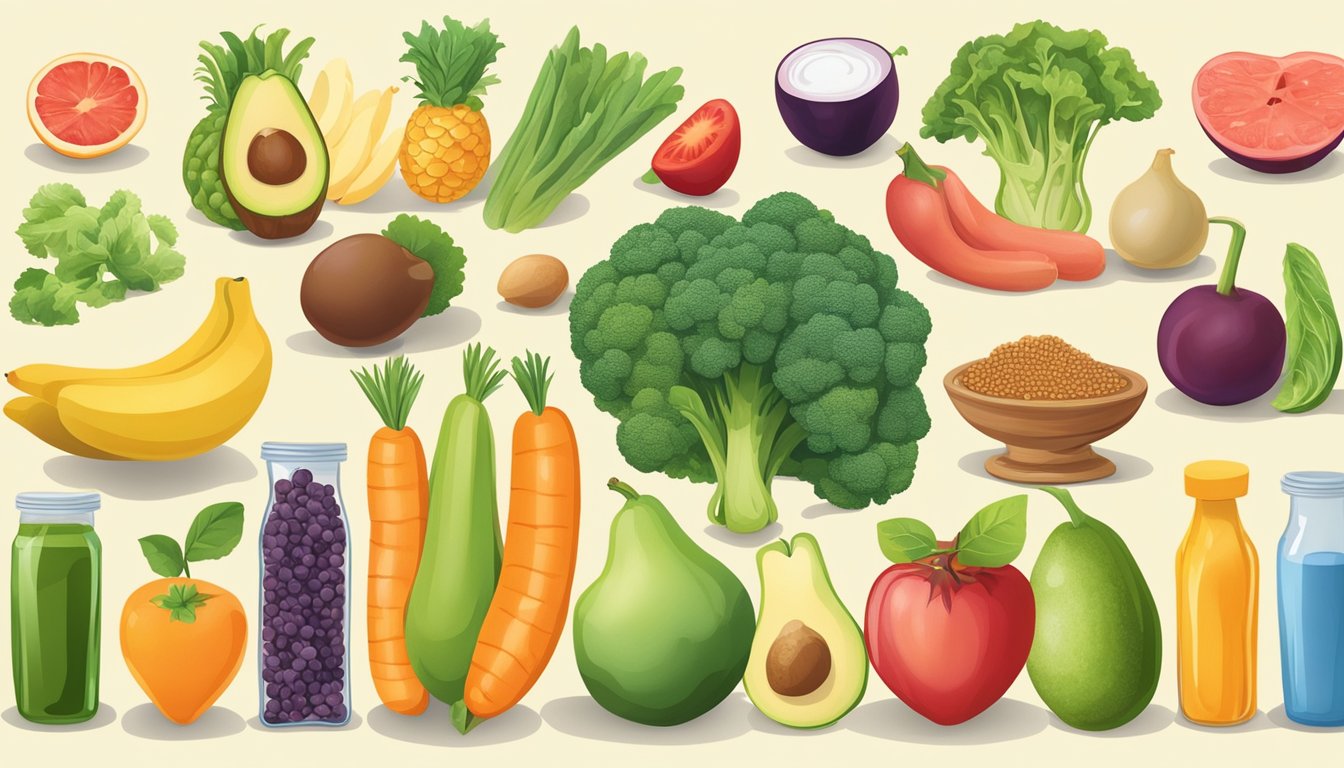 A variety of 15 folate-rich foods arranged in a colorful and appealing display, showcasing their potential to support prenatal health and cell growth