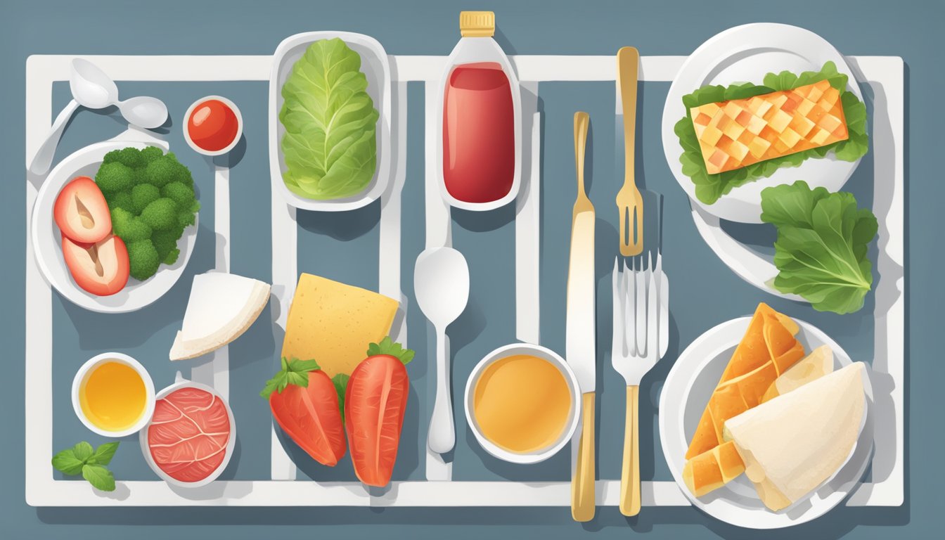 A table with seven different types of food arranged in a line, with a red X over each one to indicate they should be avoided for managing high triglycerides