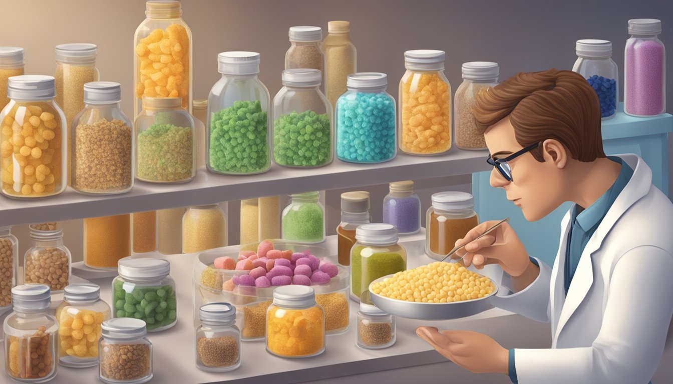 A scientist examines various natural sweeteners and their effects on a model of the human gut