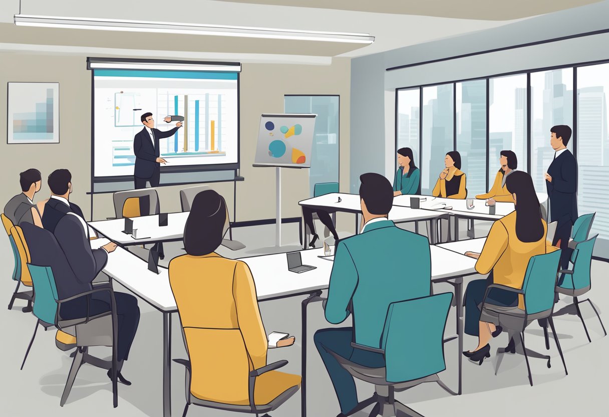 Warsztat szkoleniowy z zakresu sprzedaży z interaktywnymi aktywnościami i odgrywaniem ról w celu rozwijania umiejętności sprzedażowych