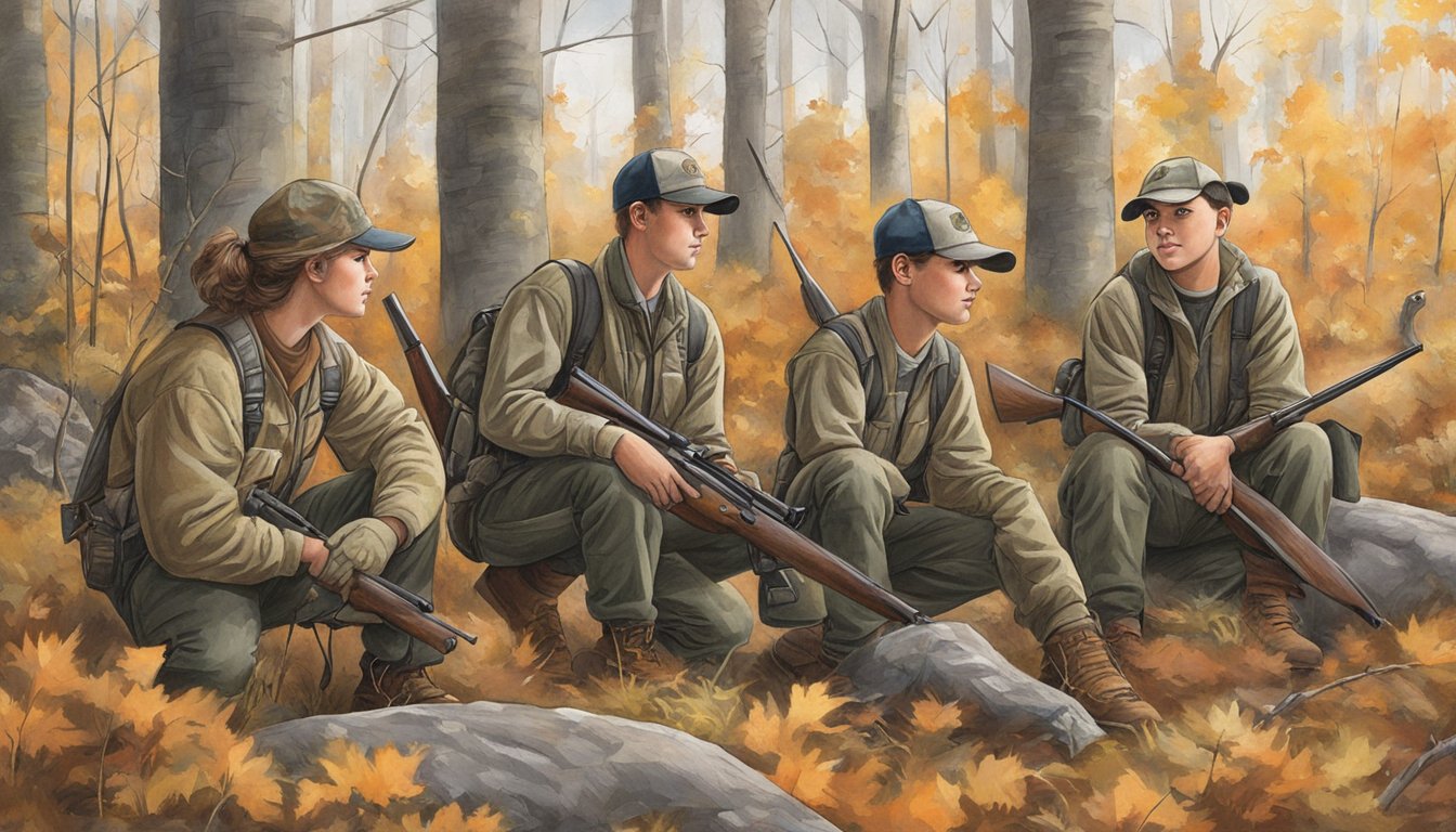 A group of young hunters in Massachusetts participate in a wildlife conservation and management program, learning about the importance of responsible hunting practices