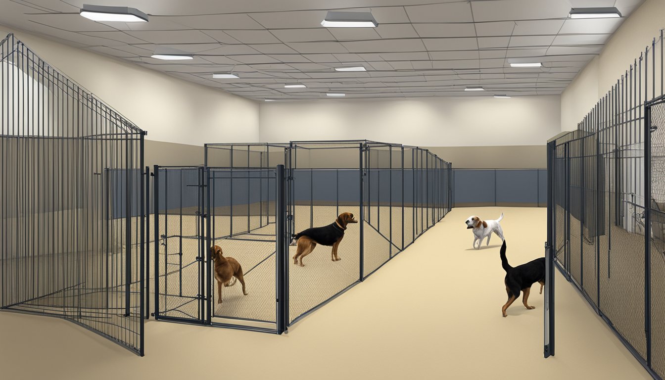 A gun dog training kennel in Nevada with well-maintained facilities and healthy, active dogs