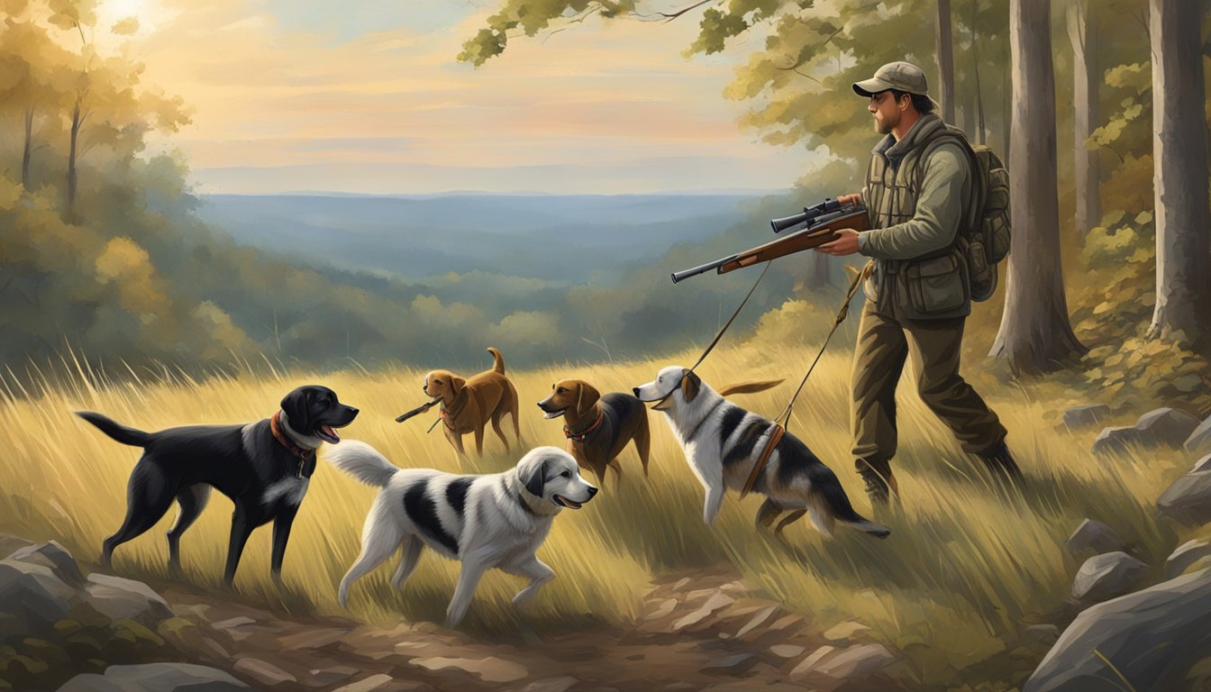 A hunter in Virginia releases a pack of well-trained dogs to track and flush out game, while carefully considering ethical and practical hunting practices