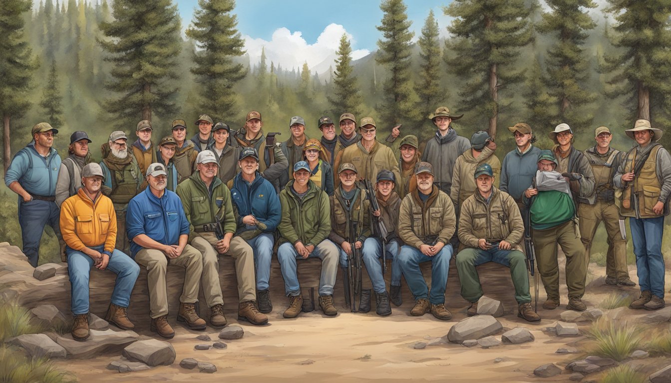 A hunter education class in Colorado with instructors, students, and resources such as firearms, safety gear, and educational materials