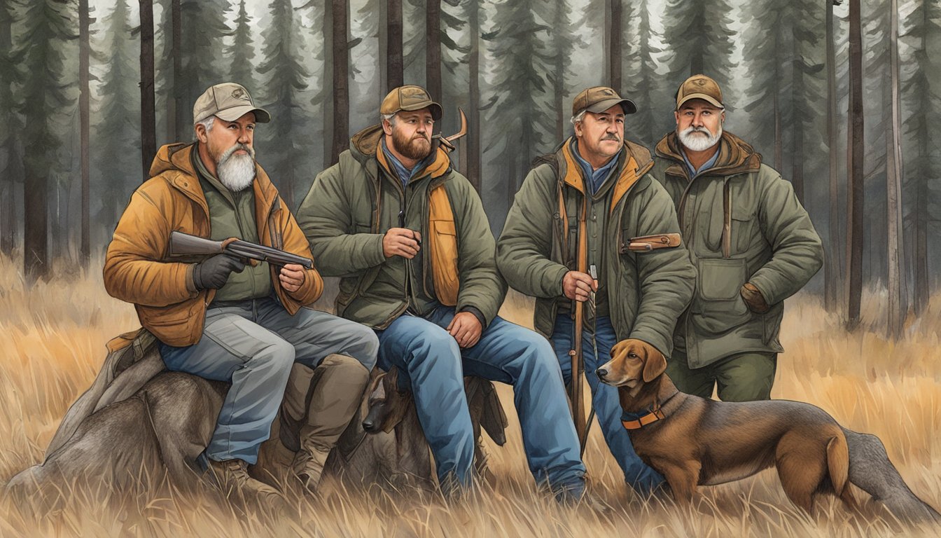 A group of hunters in Minnesota displaying their licenses and participating in a validation process for their hunter education