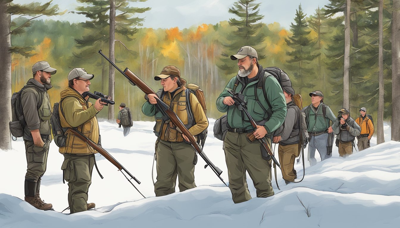 A group of hunters in New Hampshire participate in an outdoor education program, learning about firearm safety and wildlife conservation